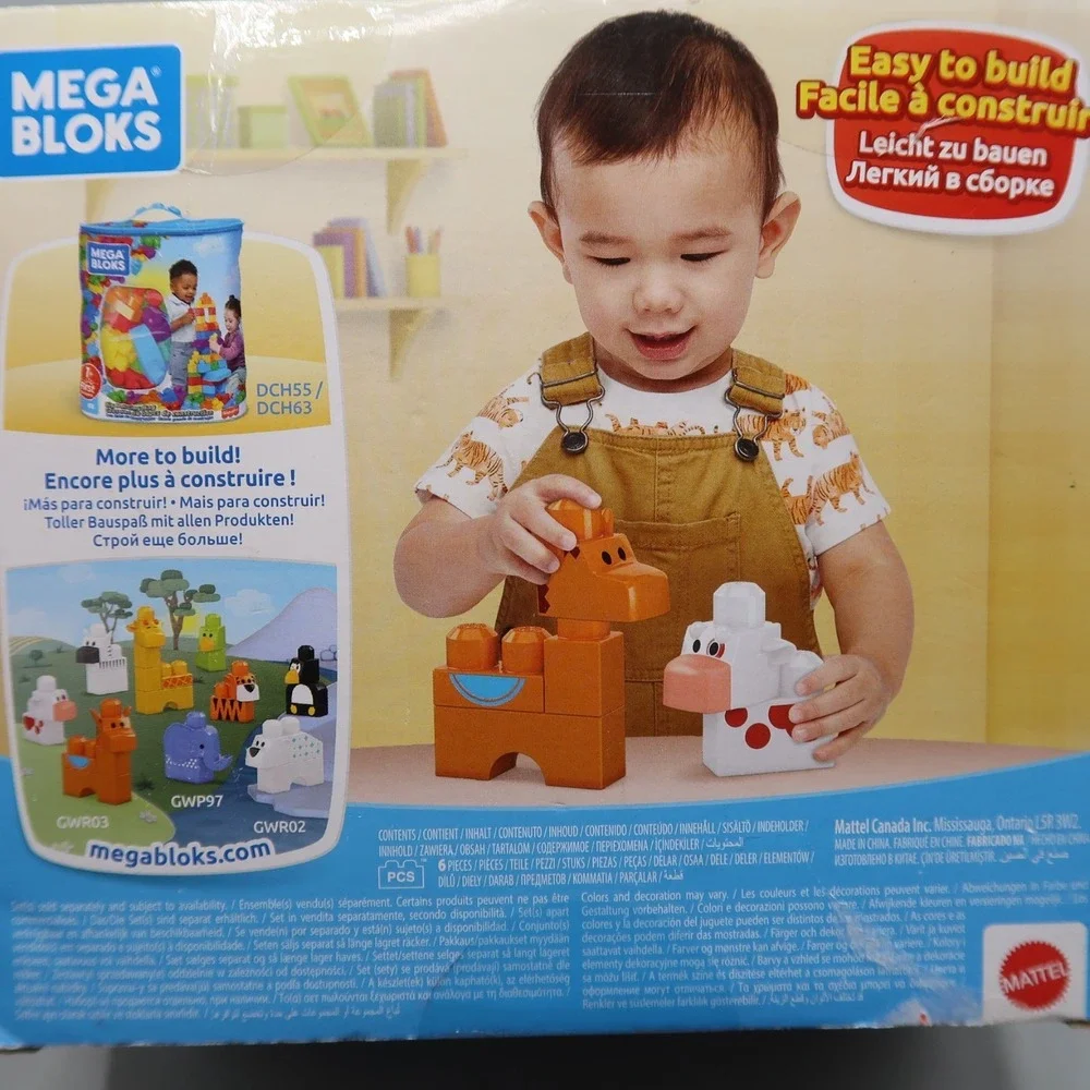 Fisher Price Mega Bloks My First Builders Farm Animals New Blocks Add on Toy